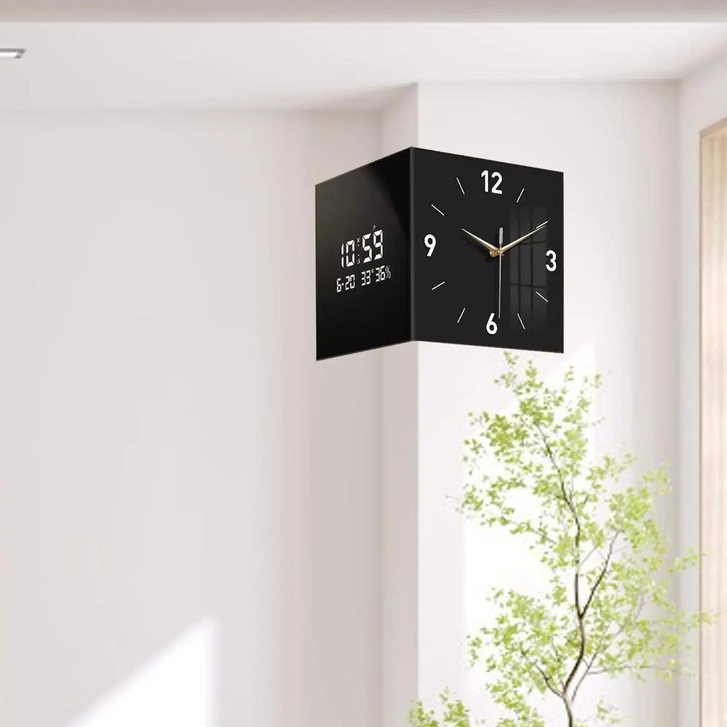 Horloge Mural Digitale Coin Déco Affichage Date Semaine