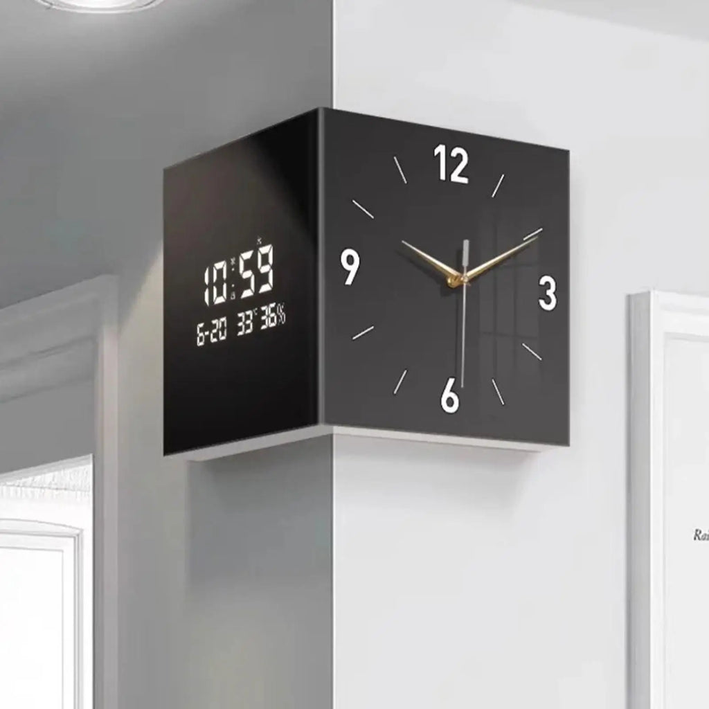 Horloge Mural Digitale Coin Déco Affichage Date Semaine