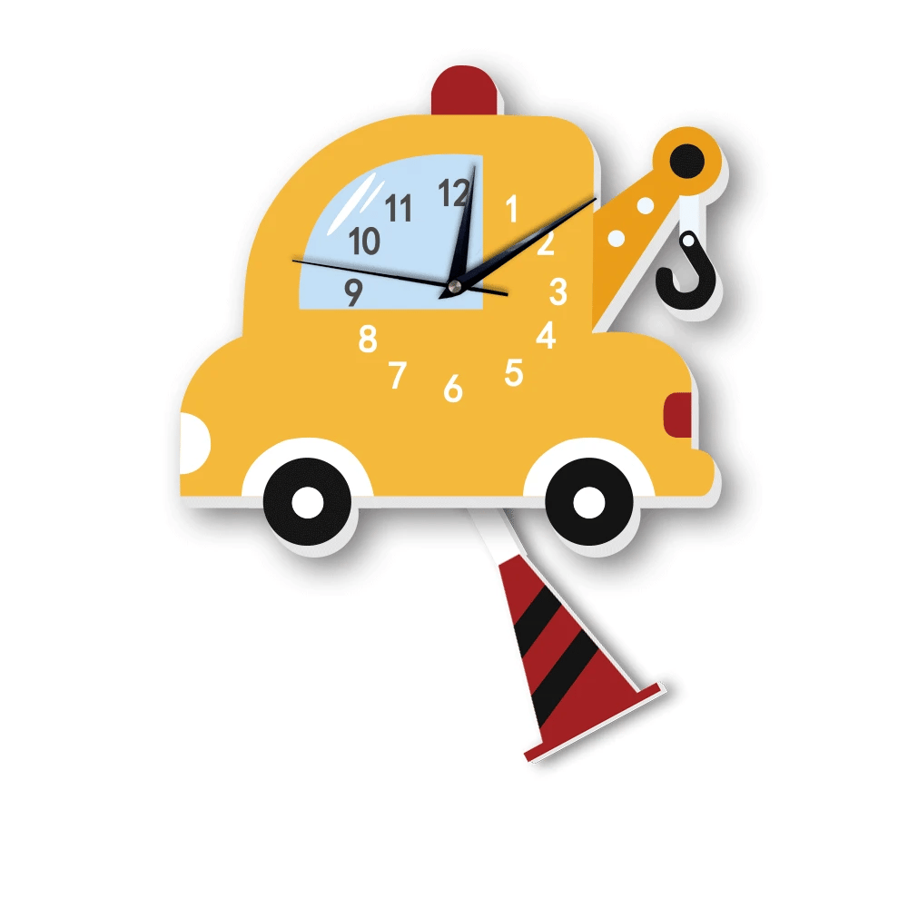 Horloge Mural Enfant Soleil Nuage Arc-en-ciel Silencieuse