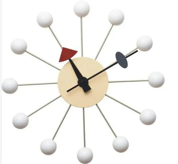 Horloge Mural Design Boules Bois Moderne Luxe
