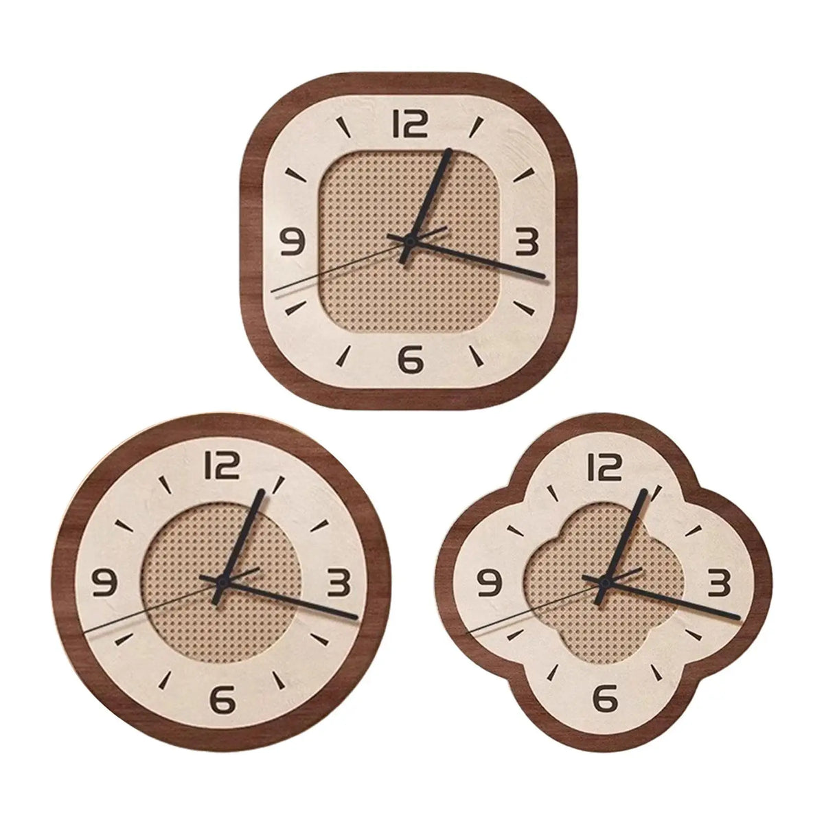 Horloge Mural Bois Silencieuse Décoration Maison Moderne