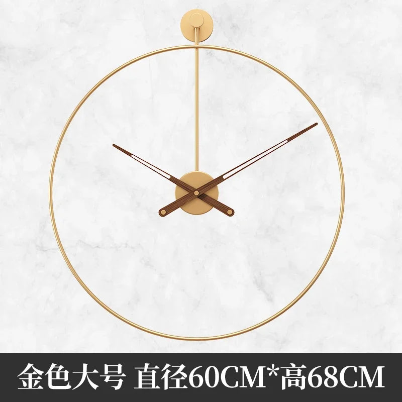 Horloge Mural Métal Minimaliste Industrielle Silencieuse Sans Perçage