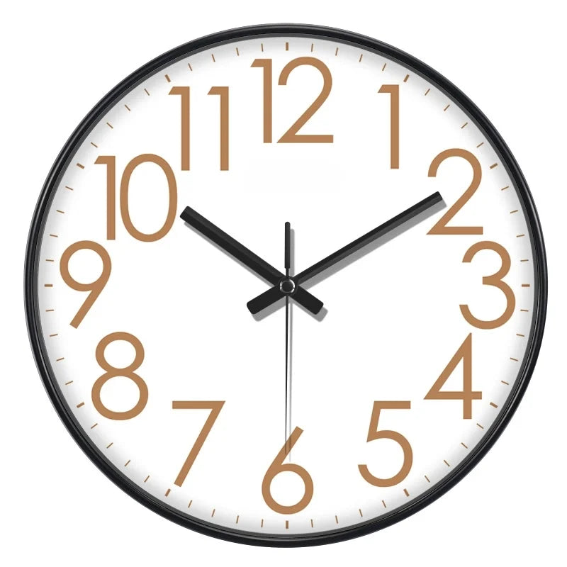 Horloge Murale Moderne Silencieuse Grands Chiffres Lecture Facile