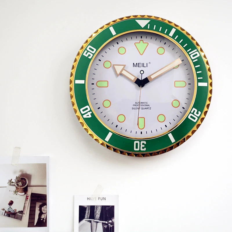 Horloge Mural Silencieuse Design Rôle Moderne Luxe