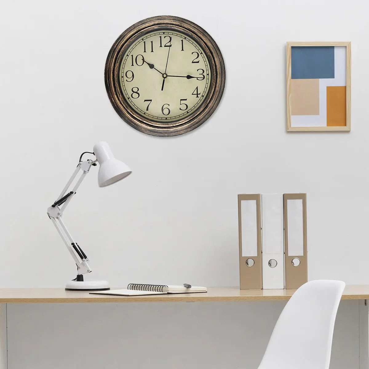 Horloge Mural Grande Rétro Silencieuse Salon Chambre Moderne