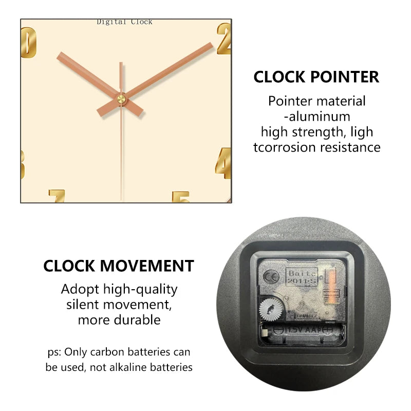 Horloge Murale Colorée Silencieuse Grand Cadran Chaleureux