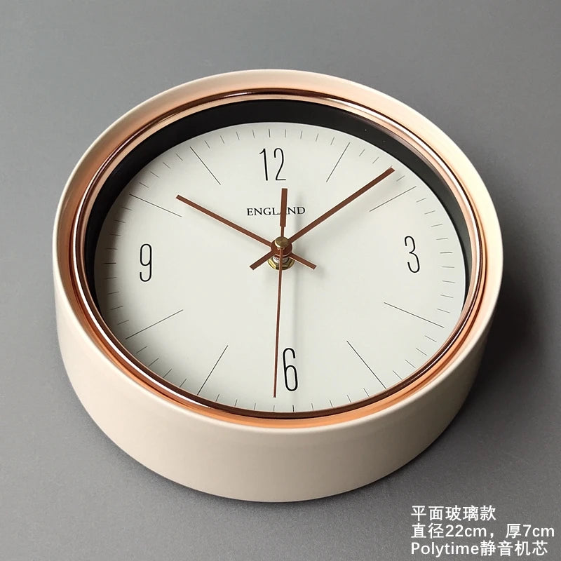 Horloge Mural Métal Vintage Vert Olive Silencieuse