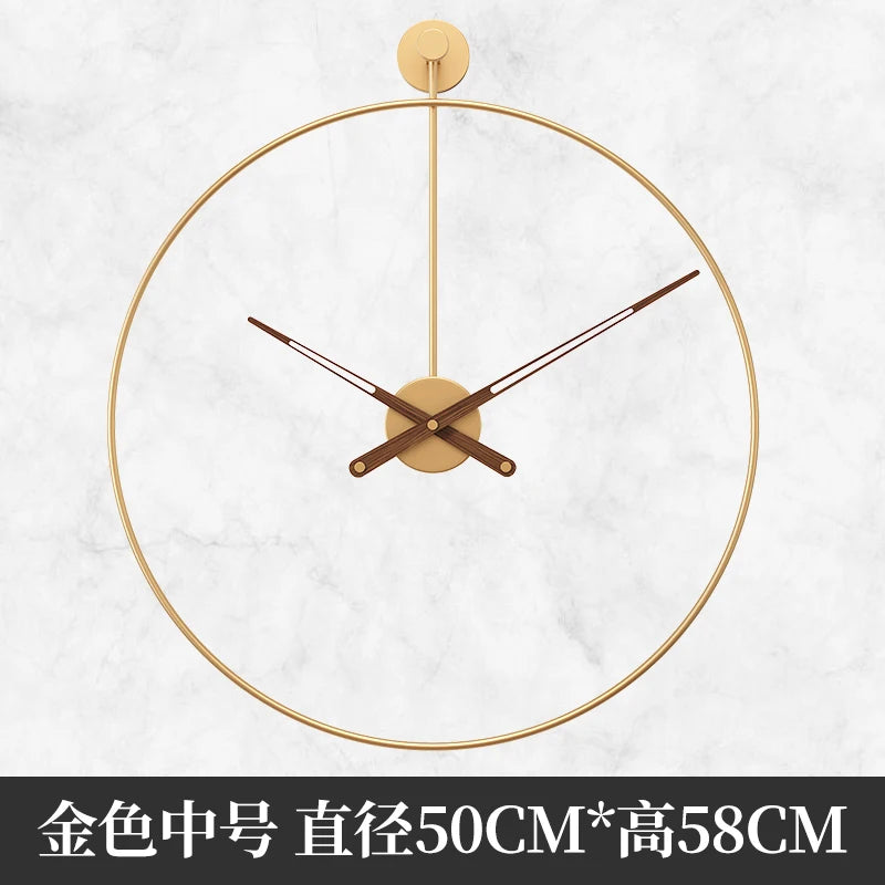 Horloge Mural Métal Industrielle Grande Silencieuse Sans Perçage