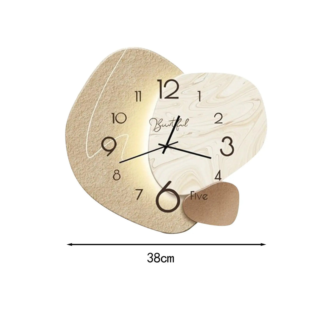 Horloge Mural Bois Style Nordique Chiffres Romains Silencieuse