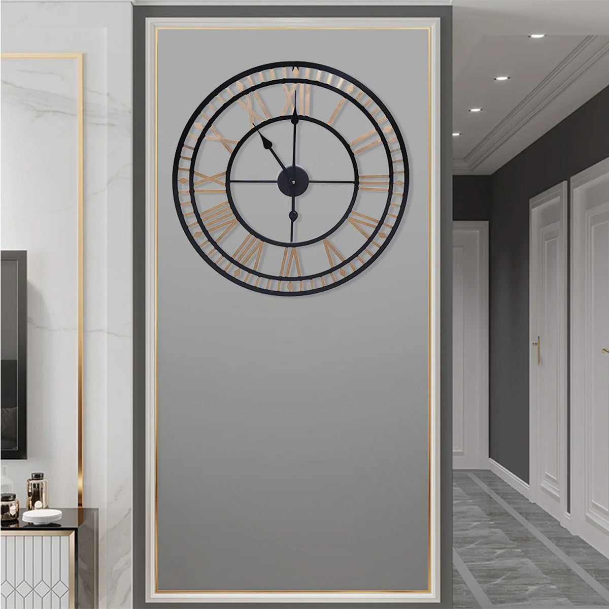Horloge Mural Or Fer Forgé Vintage Romains 80cm