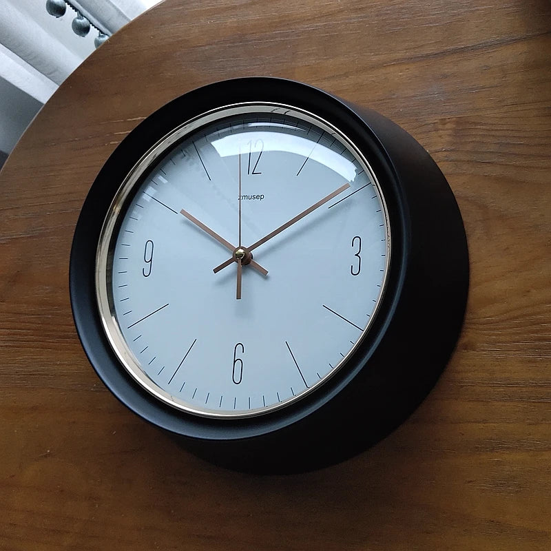 Horloge Mural Vintage Vert Olive Métal Silencieuse Table.