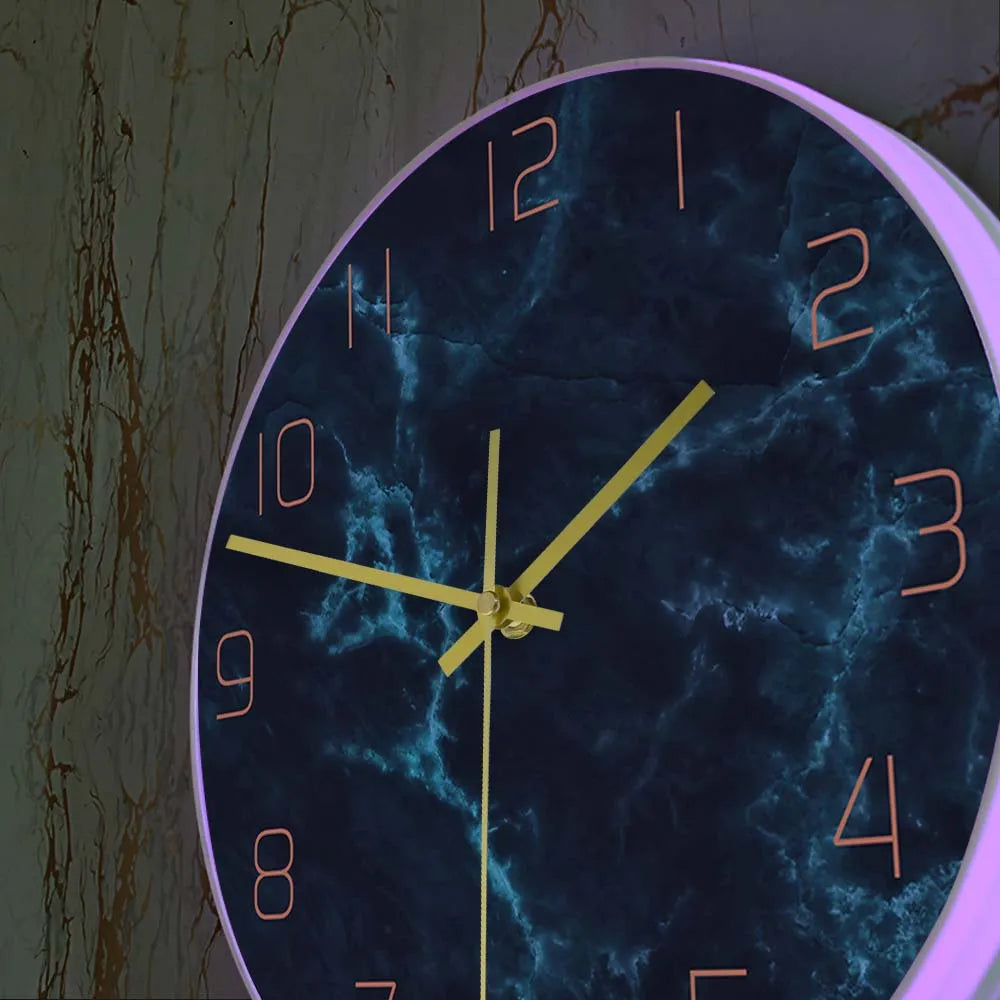 Horloge Murale Marbre Vert Nordic Minimaliste Salon