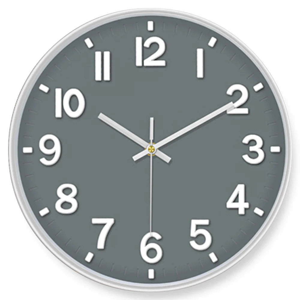 Horloge Murale Moderne Silencieuse Analogique Quartz 3D