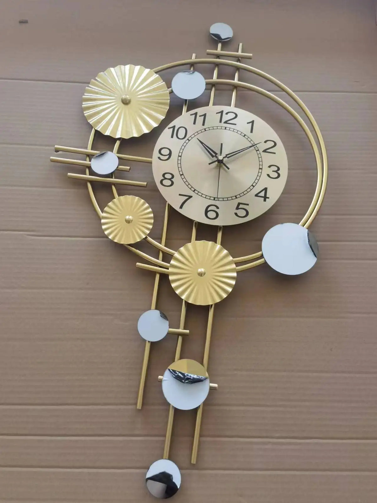 Horloge Murale Grande Fer Forgé Européenne Silencieuse Salon