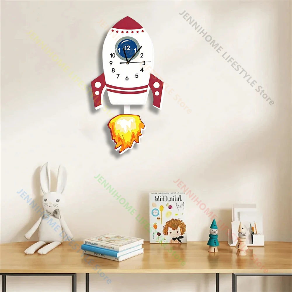 Horloge Mural Pendule Dinosaure Animaux Mignons Enfant