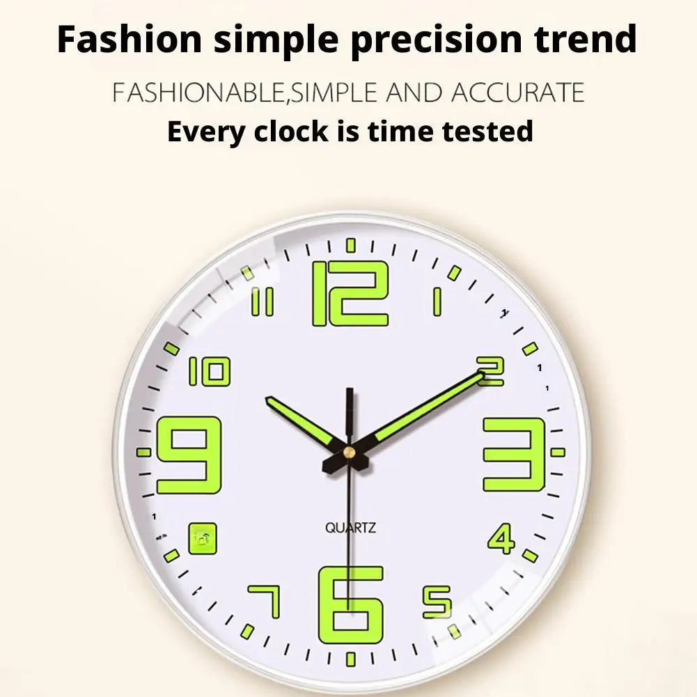 Horloge Mural Lumineuse Silencieuse Grands Chiffres Cuisine Salon