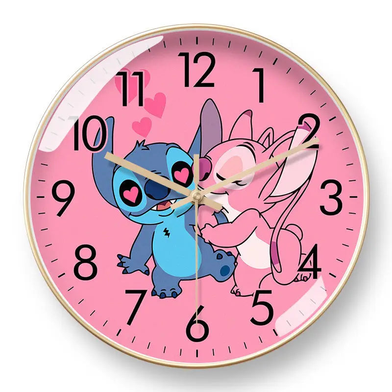 Horloge Mural Lilo & Stitch Cartoon Silencieuse Décoration