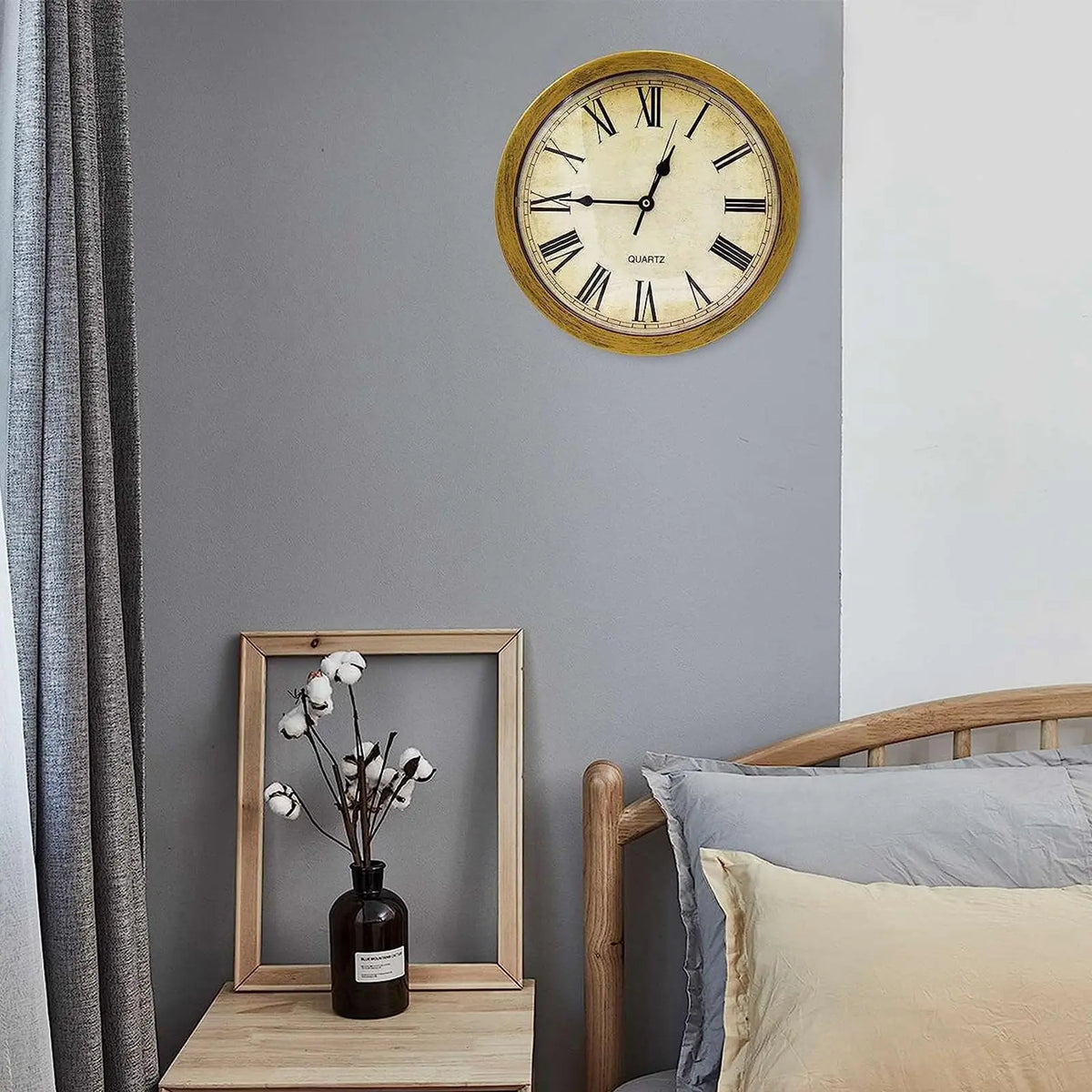 Horloge Murale Coffre-Fort Camouflé Vintage Décoratif