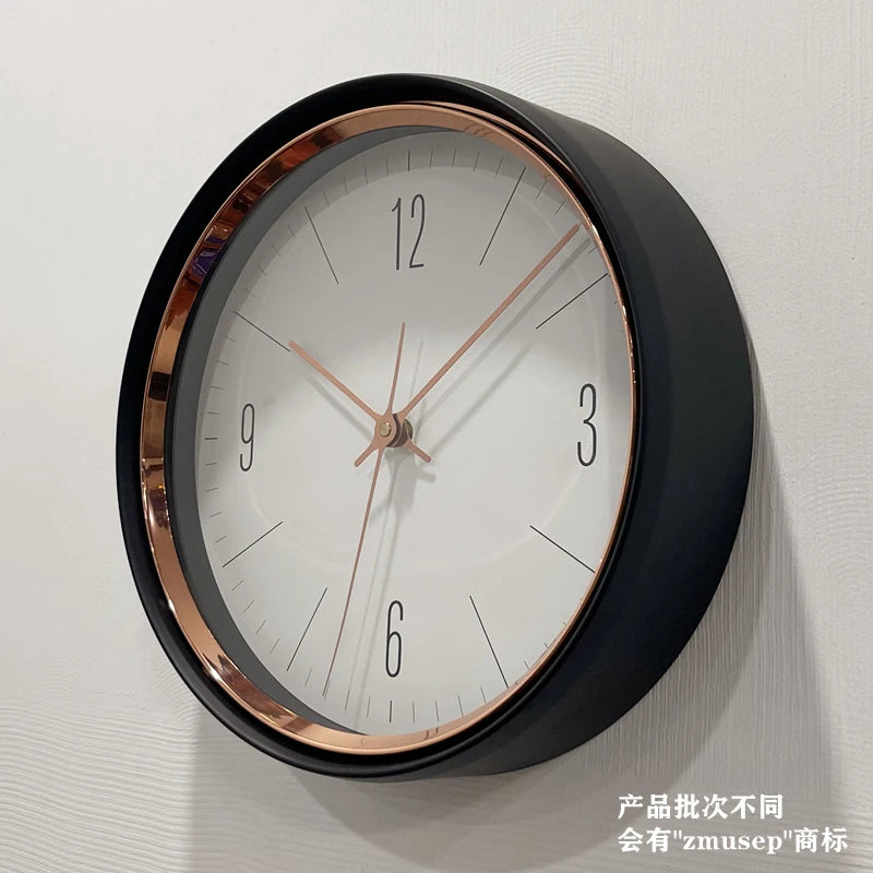 Horloge Mural Vintage Métal Vert Olive Silencieuse Décorative