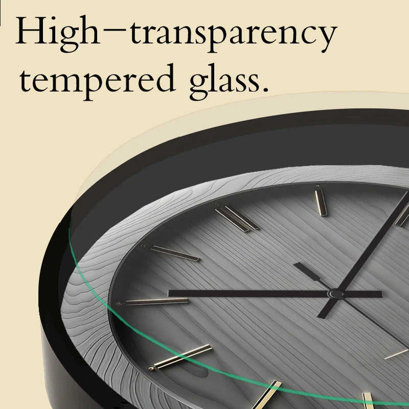 Horloge Mural Silencieuse Ronde Bois Gris Cartoon Enfant