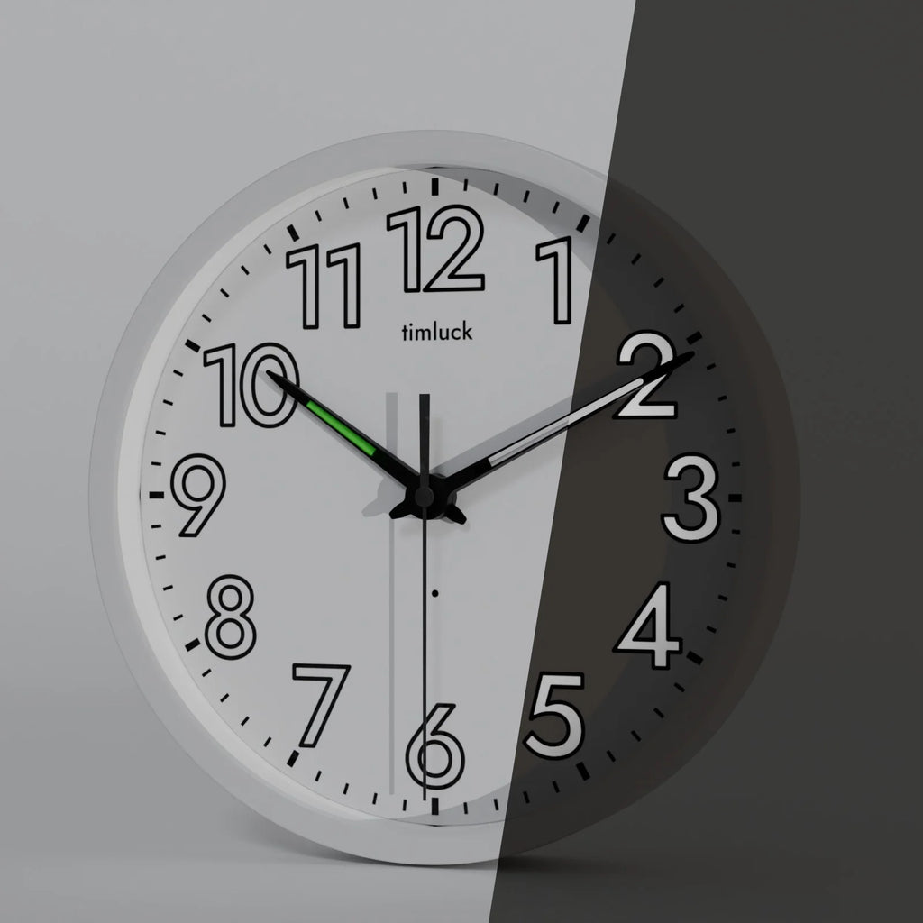 Horloge Mural LED Silencieuse Automatique Luminosité Réglable