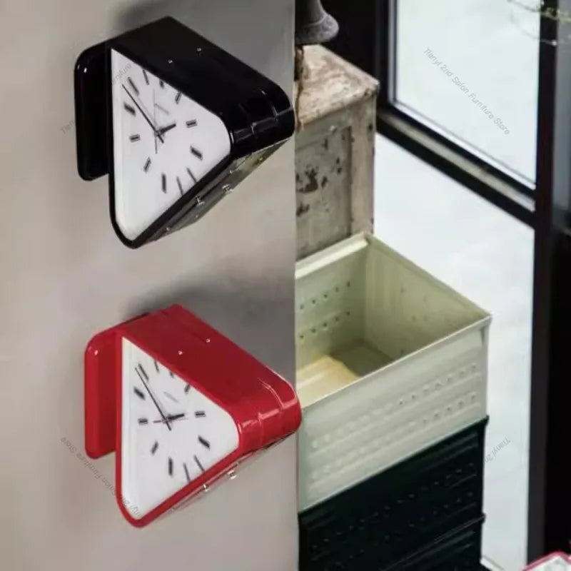 Horloge Murale Design Nordique Double Face Coin Salon