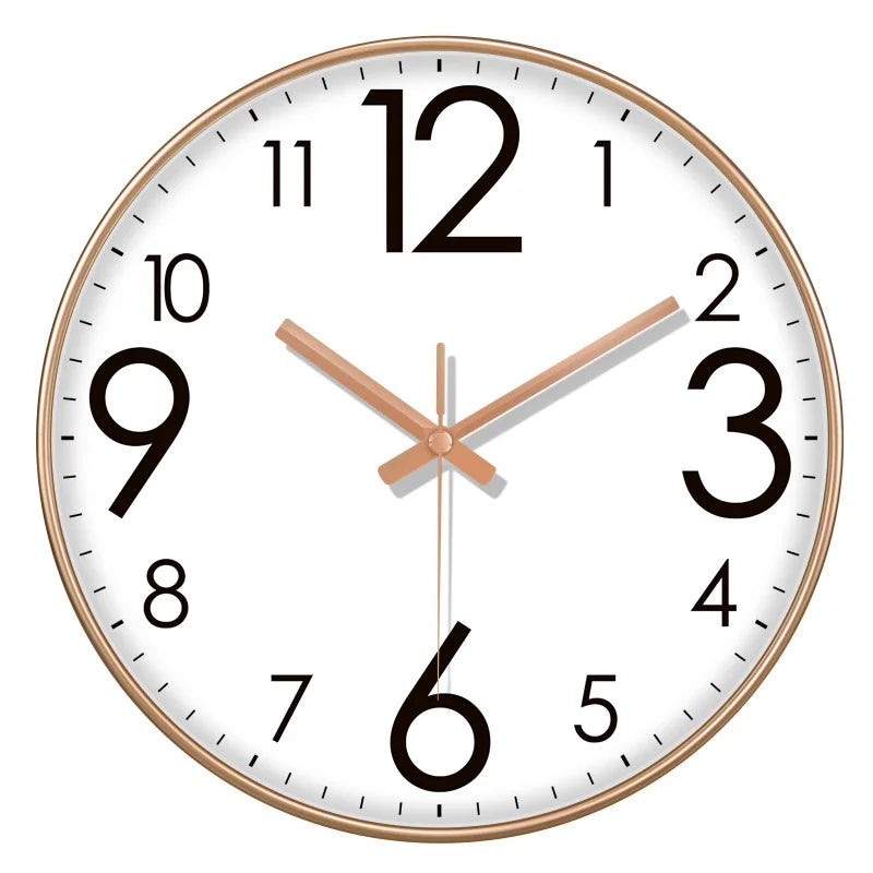 Horloge Mural Silencieuse Moderne Grands Chiffres Quartz