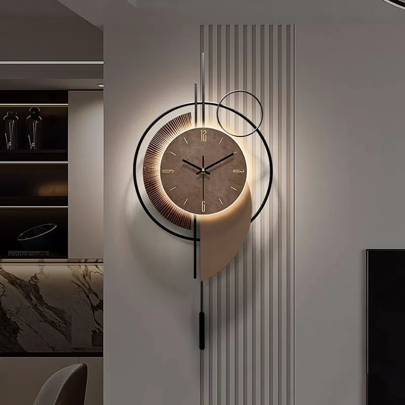 Horloge Murale Design Ciment Gris Moderne Décoration