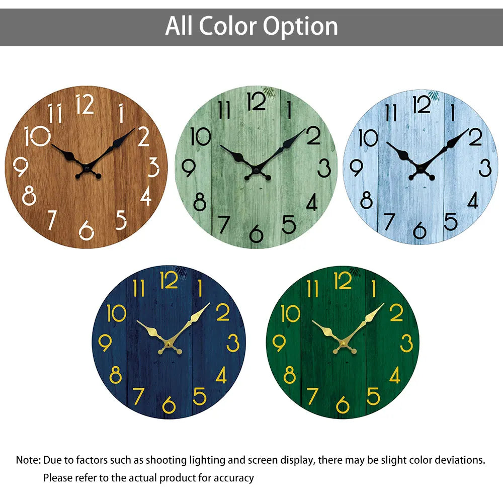 Horloge Mural Bois Design Minimaliste Silencieuse Salon Chambre