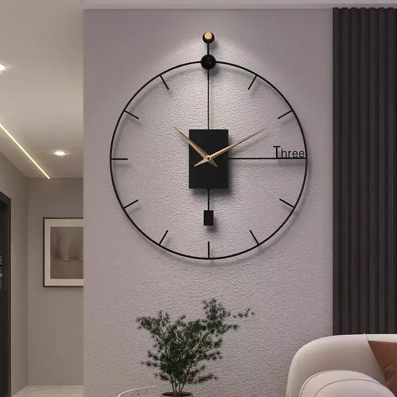 Horloge Murale Design Ciment Gris Moderne Décoration