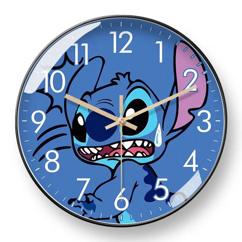 Horloge Mural Lilo & Stitch Anime Silencieuse Déco