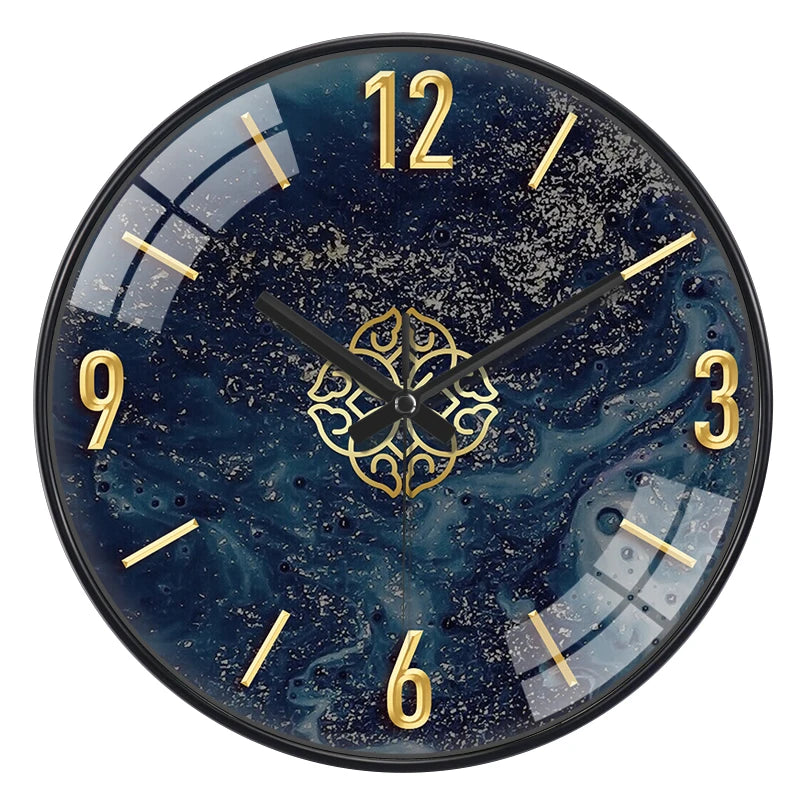 Horloge Mural Rétro Luxe Quartz Salon Chambre Déco