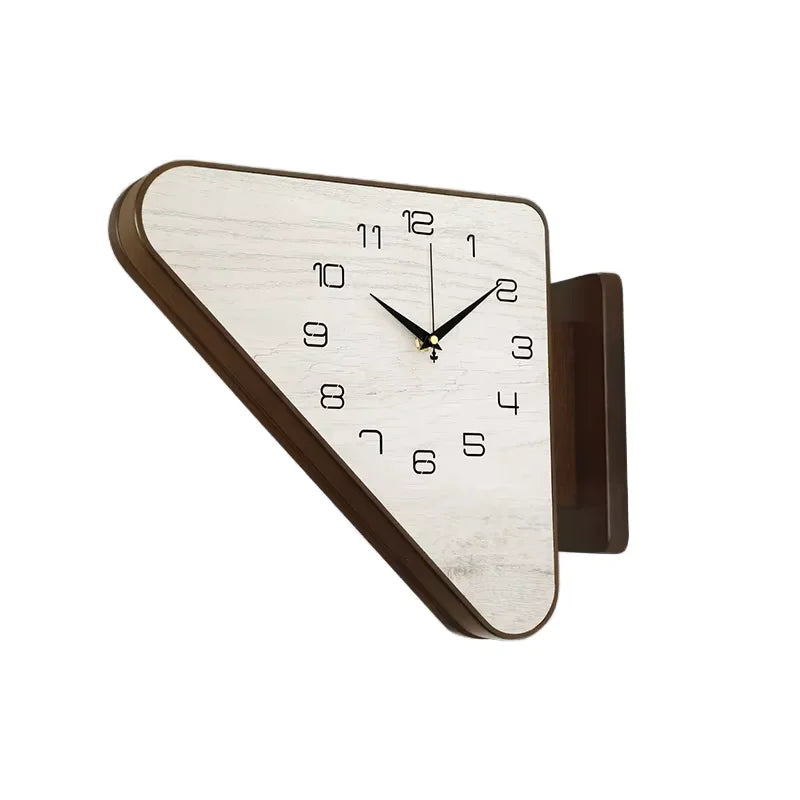 Horloge Mural Double Face Coin Bois Moderne