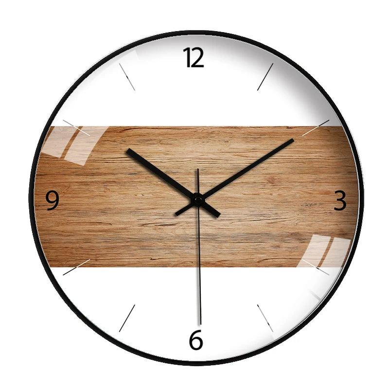 Horloge Mural Vintage Ferme Silencieuse Bois Coin