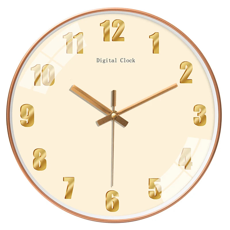 Horloge Mural Colorée Chaleureuse Grand Cadran Silencieux