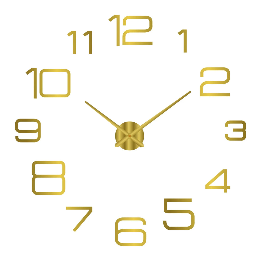 Horloge Murale Lumineuse 3D Silencieuse Sans Cadre DIY