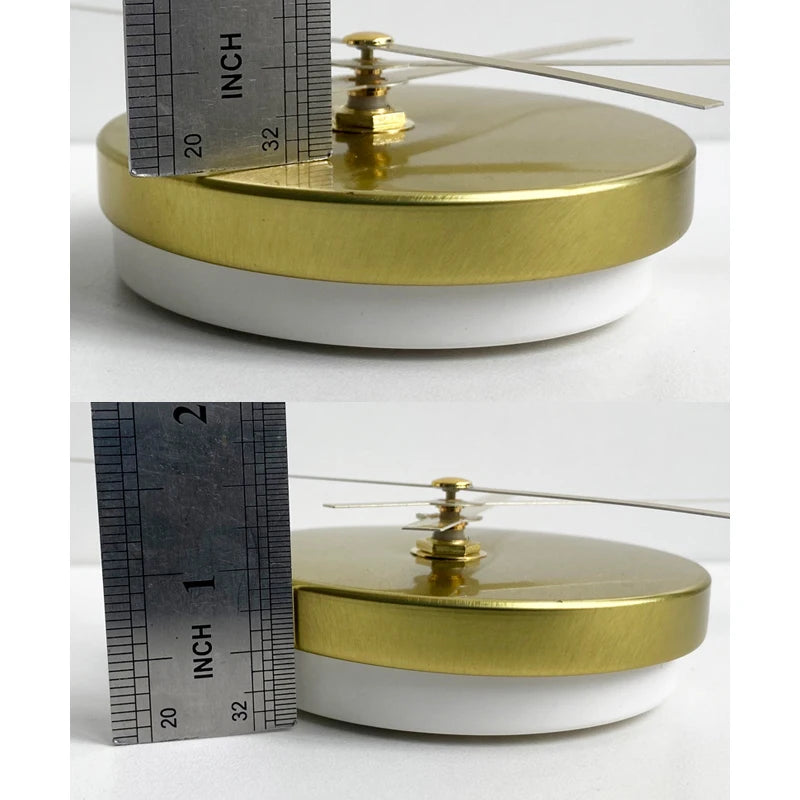 Horloge Murale Silencieuse Dorée Adhésive Minimaliste Salon