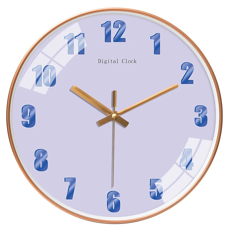 Horloge Murale Colorée Chaleureuse Grand Cadran Silencieuse