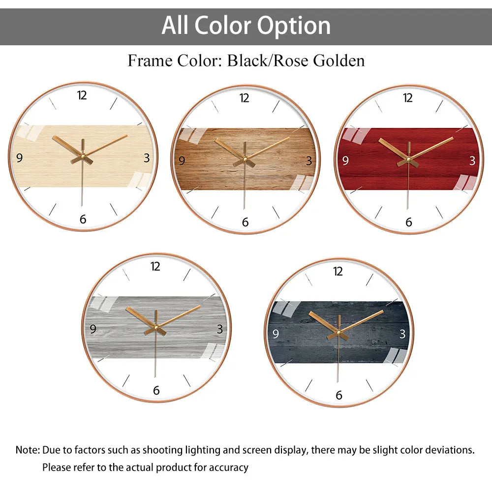 Horloge Mural Vintage Ferme Bois Grain Silencieuse