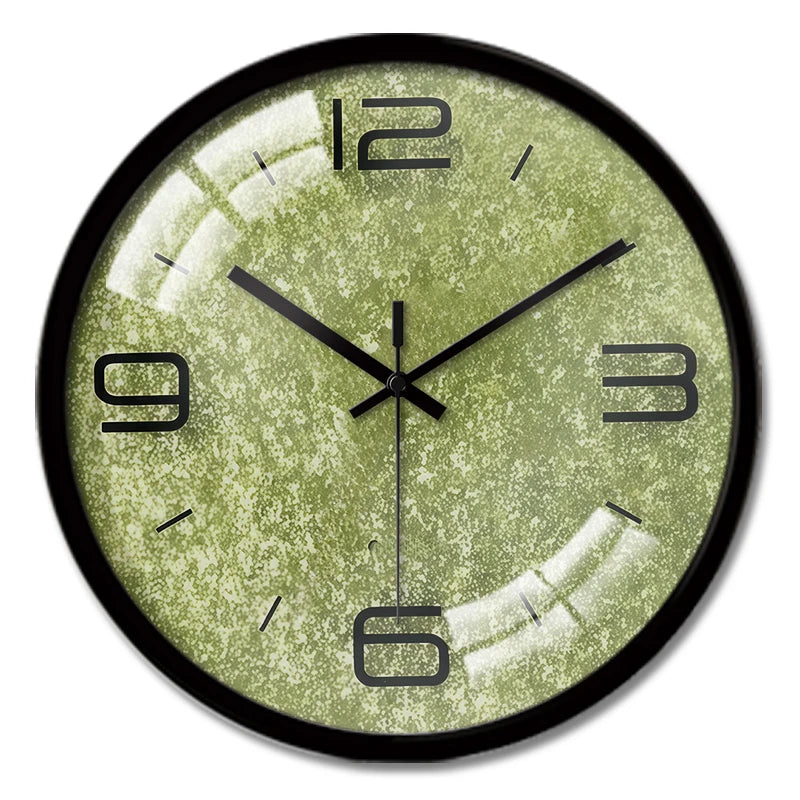 Horloge Mural Verte Vintage Dessin Animé Enfant Silencieuse