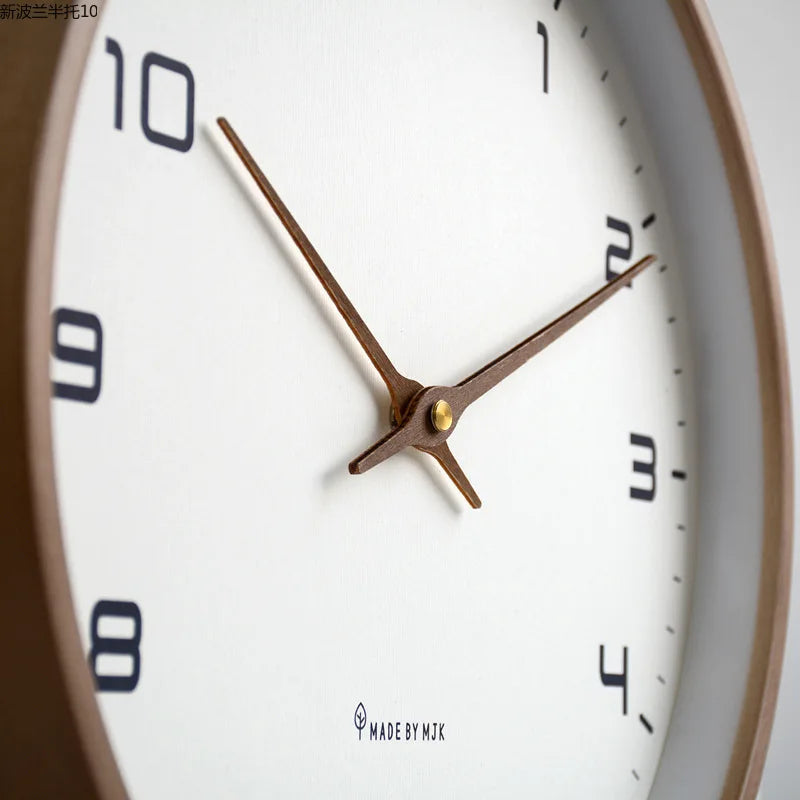 Horloge Mural Bois Massif Nordique Luxe Créative Salon