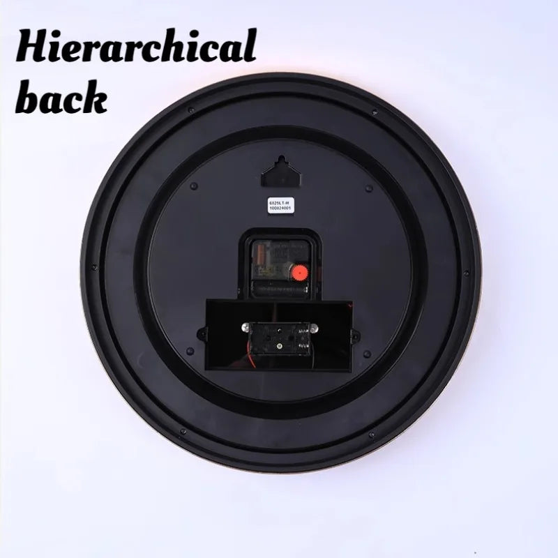 Horloge Mural Luxe Vintage Engrenage Rotatif Silencieuse Salon