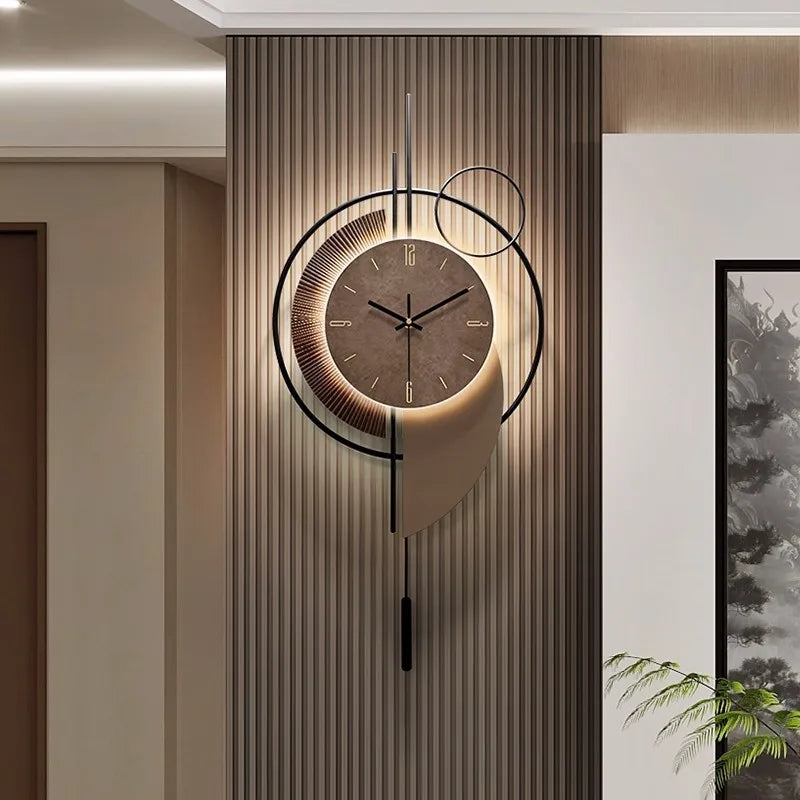 Horloge Murale Design Ciment Gris Moderne Décoration