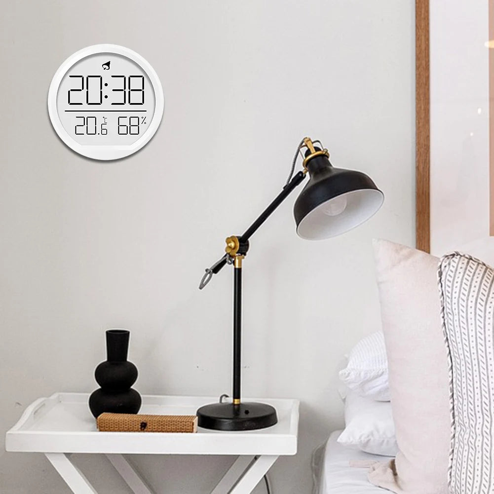 Horloge Mural Bureau Multifonction Température Humidité Aimantée