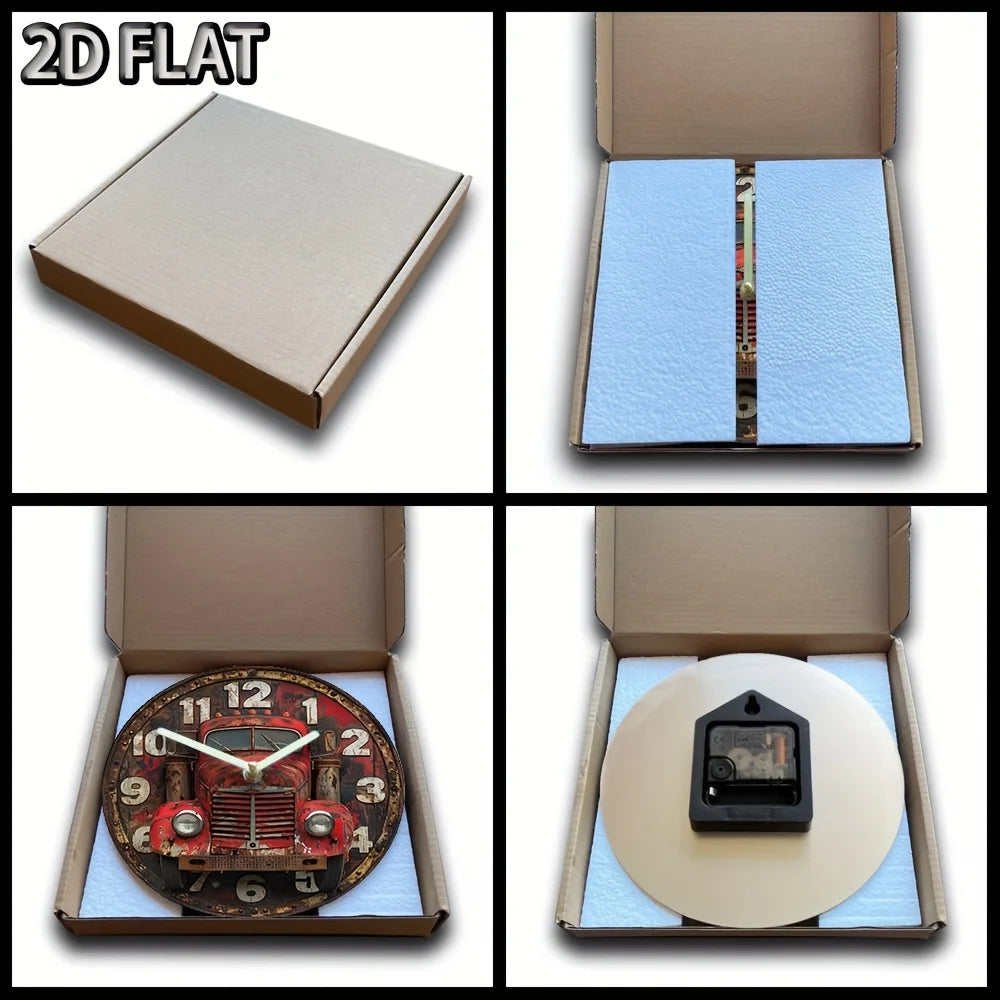 Horloge Mural Cabine Rustique Chasse Silencieuse Vintage