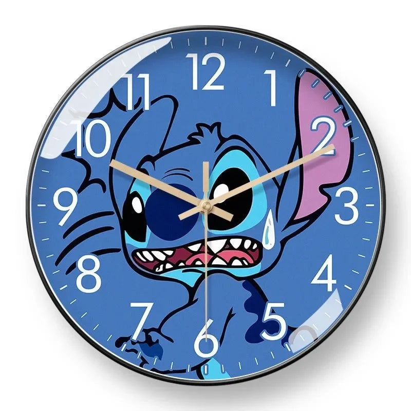 Horloge Mural Lilo & Stitch Anime Silencieuse Décorative Chambre
