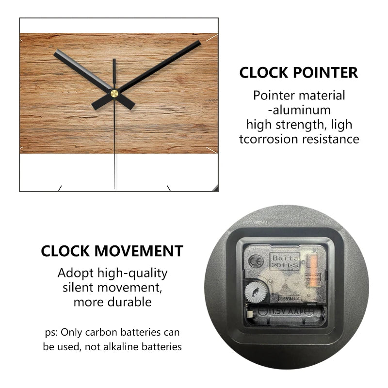 Horloge Mural Vintage Ferme Silencieuse Bois Coin