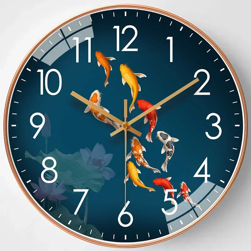 Horloge Mural Design Chat Lotus Silencieuse 10 Pouces