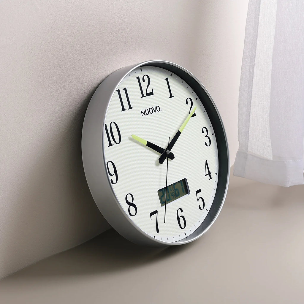 Horloge Mural Simple Lumineuse Calendrier Salon Moderne