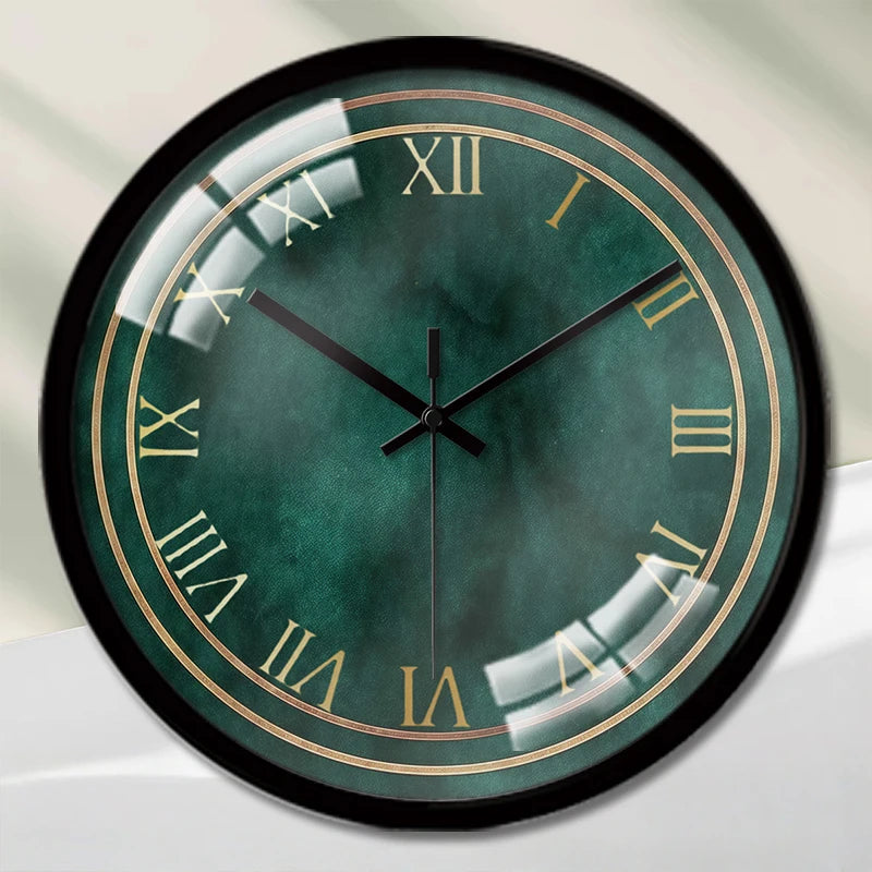 Horloge Mural Vintage Verte Dessin Animé Silencieuse Enfants